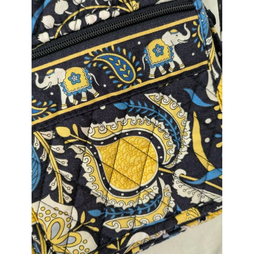 Vera Bradley Ellie Blue Elephant Pattern Crossbody Purse